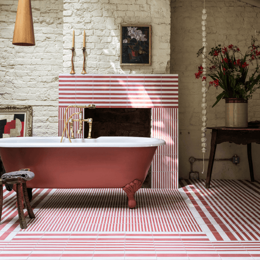 Sour Face Skinny Stripe Cement Tile