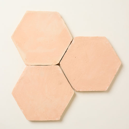 Handmade Peachy Terracotta - Hexagon