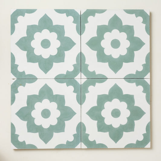 Tealish Santona Cement Tile