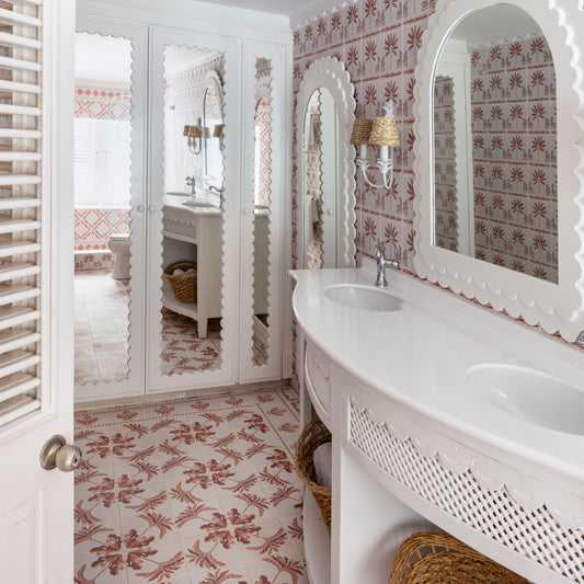 Pink Palm Porcelain Tile