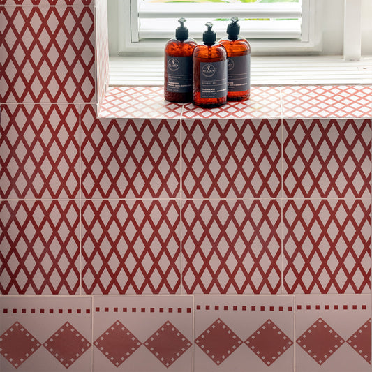 Pink Lattice Porcelain Tile