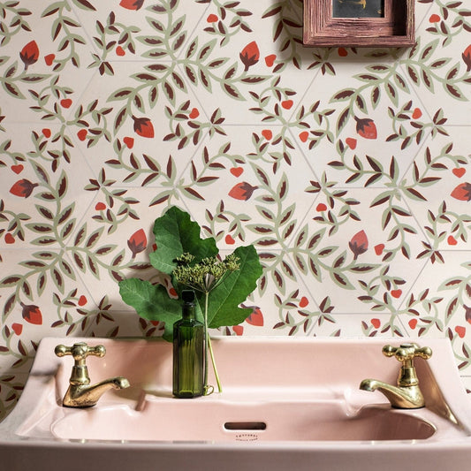 Fresa White Hexagonal Cement Tile