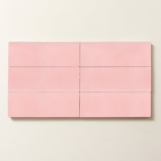 Proper Pink Herringbone Cement Tile