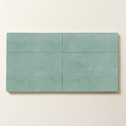 Tealish Herringbone Cement Tile