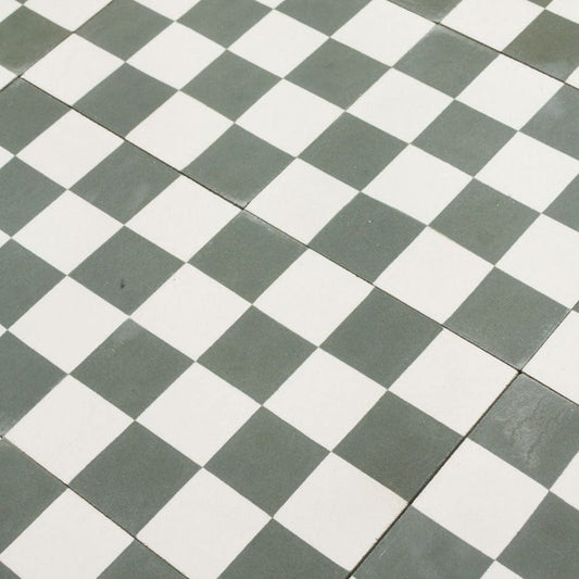 Mini Chequerboard Mulch Cement Tile