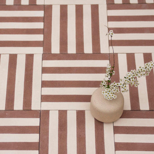 Pork Pie Midi Stripe Cement Tile