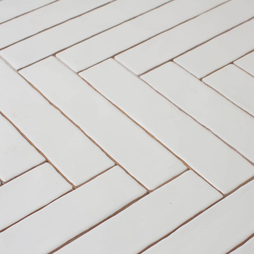 Skinny House White Matte Metro Tile