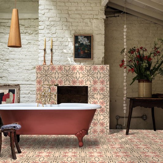 Montauk Daisy Cobbler Cement Tile