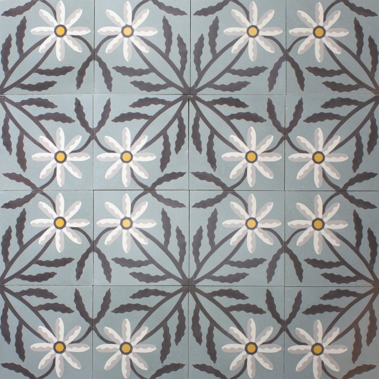 Montauk Daisy Scattering Sky Cement Tile
