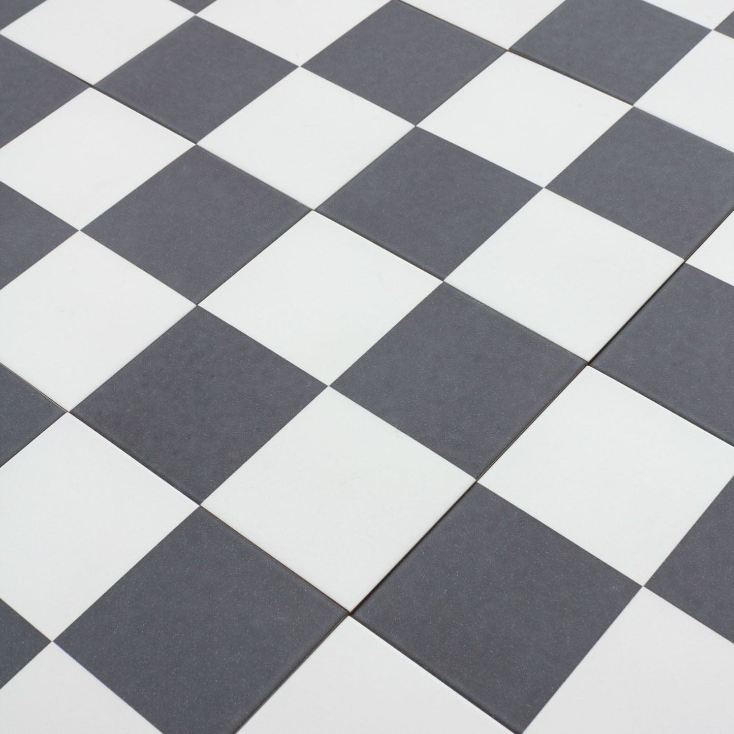 Soot Chequerboard Porcelain Tile