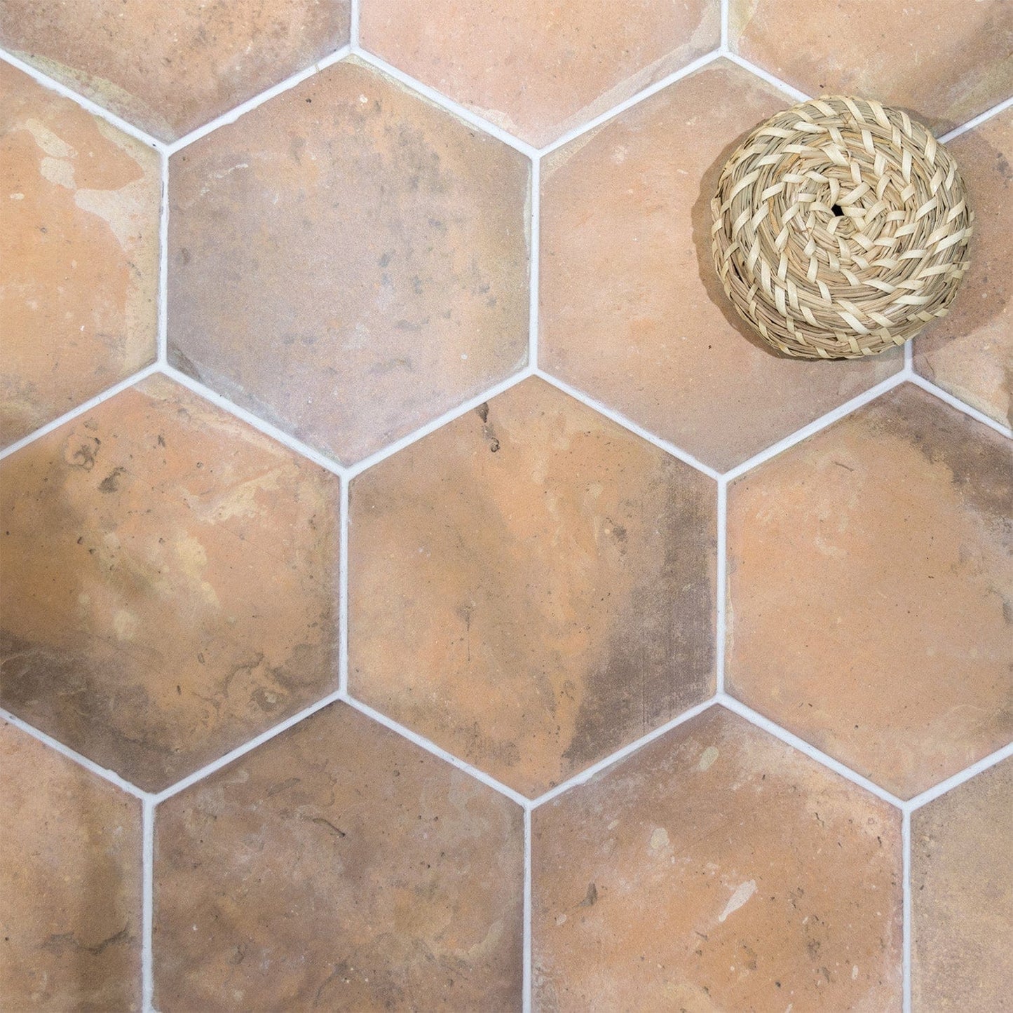 Aged Terracotta Remastered Hexagonal