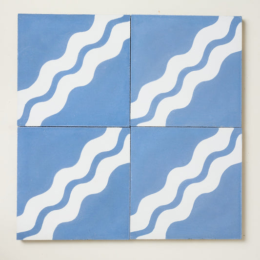 Ric Rac Glacier Mint Two Cement Tile