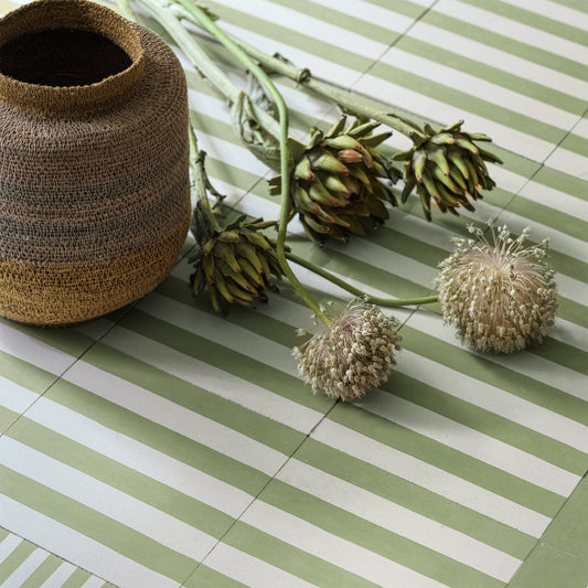Liquor Midi Stripe Cement Tile