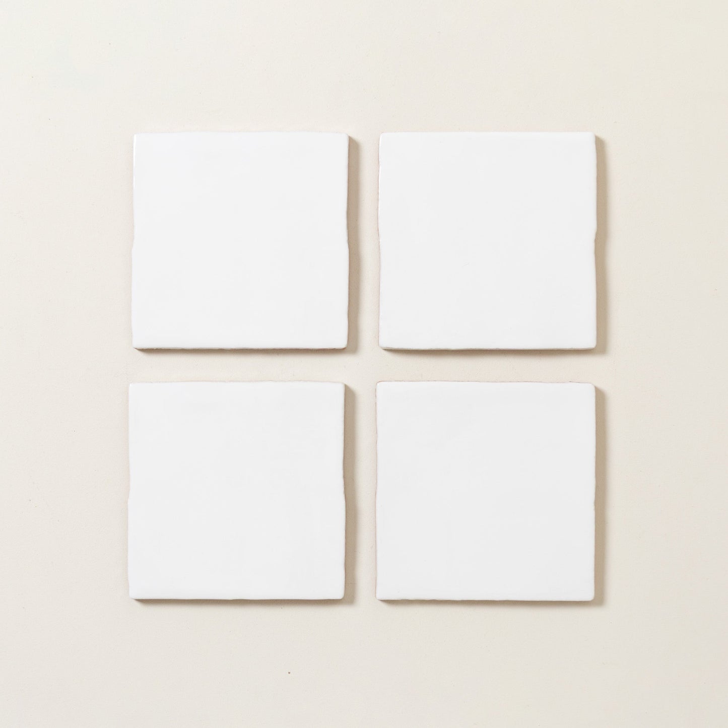 House White Glazed Square Tile