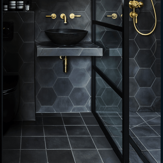 Blackest Square Cement Tile