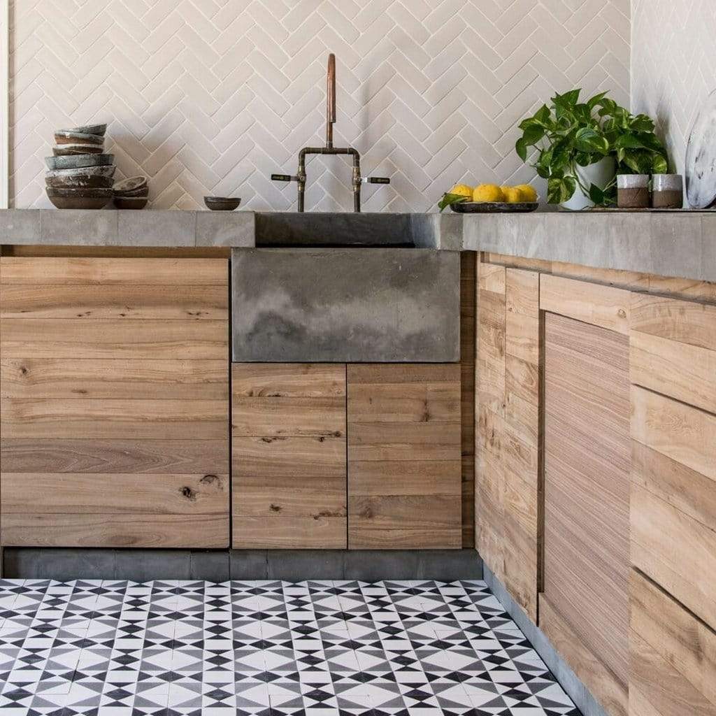 Black Asquith Tile Tiles - Handmade