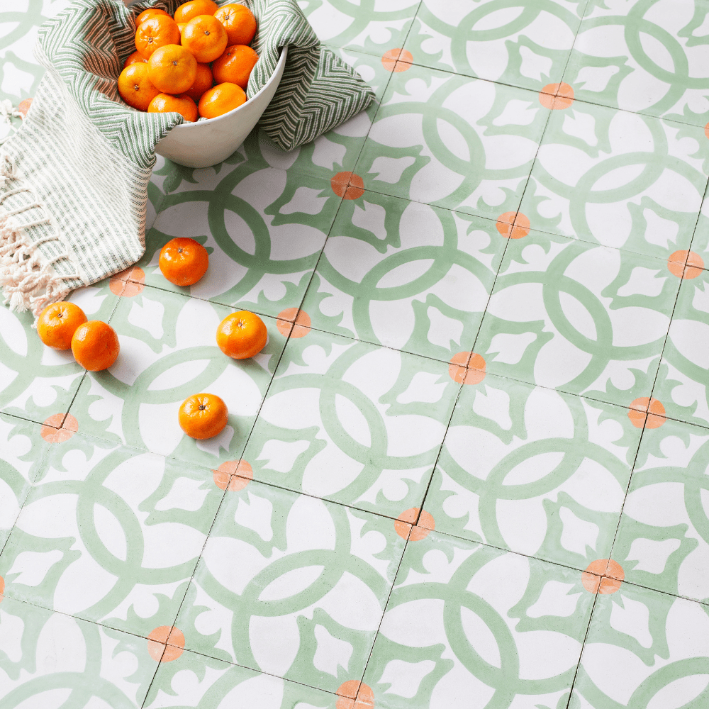 Green Carmona Tile Tiles - Handmade
