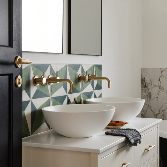Green Otura Tile Tiles - Handmade