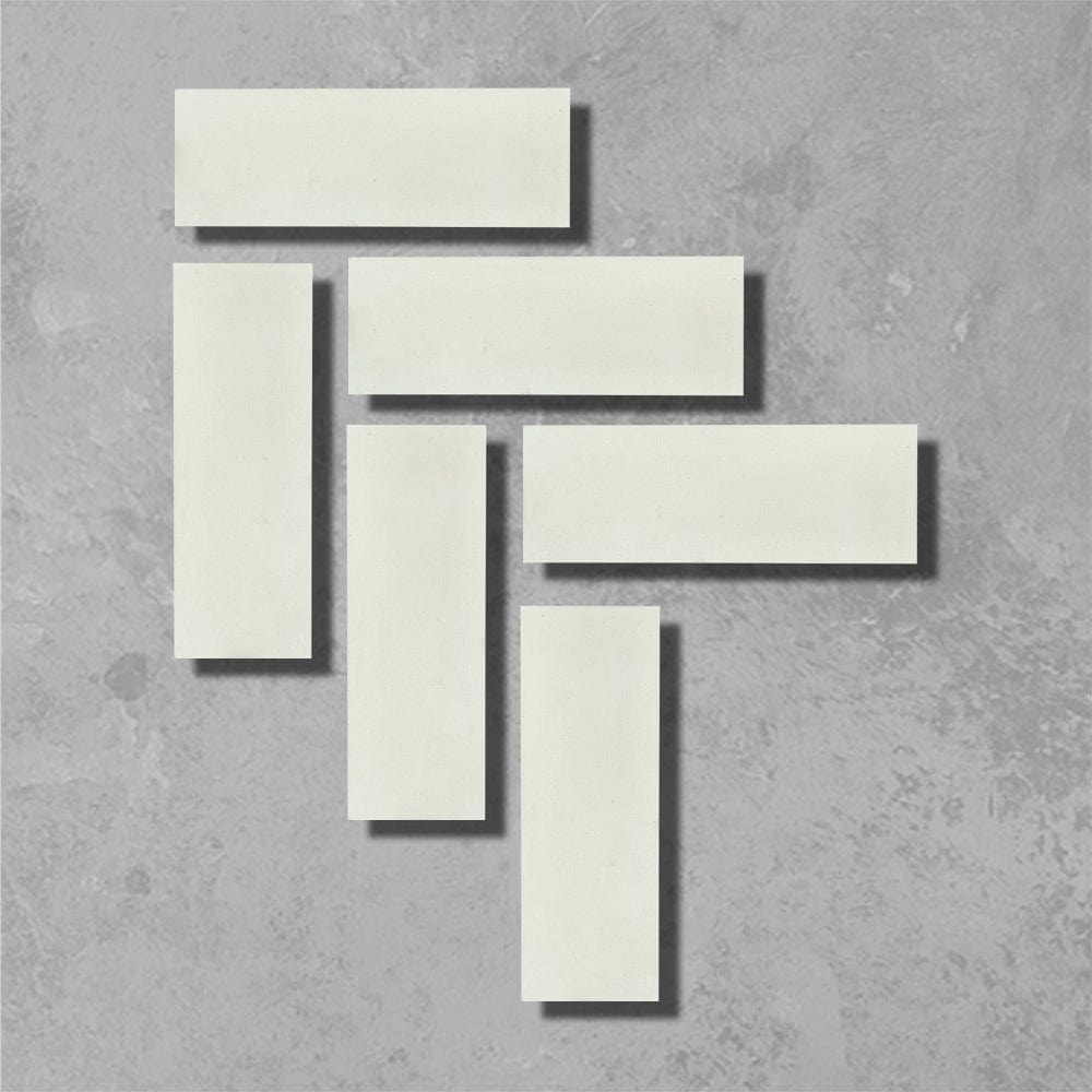 Peppermint Herringbone Tile Tiles - Handmade
