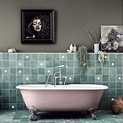 Small Fennel Tile Tiles - Handmade