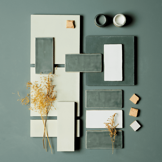 Little Greene Aquamarine Pale Glazed Rectangle Tile Tiles - Glazed
