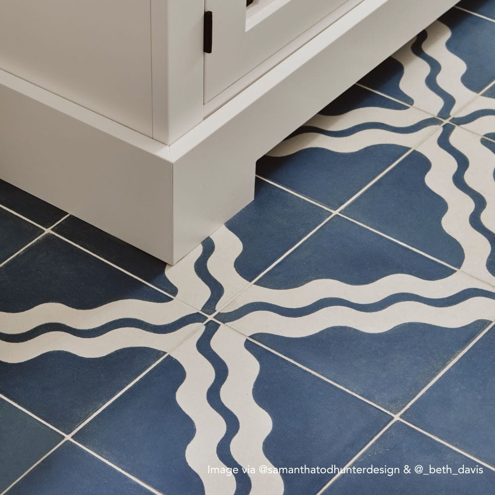 Ric Rac Glacier Mint Two Cement Tile