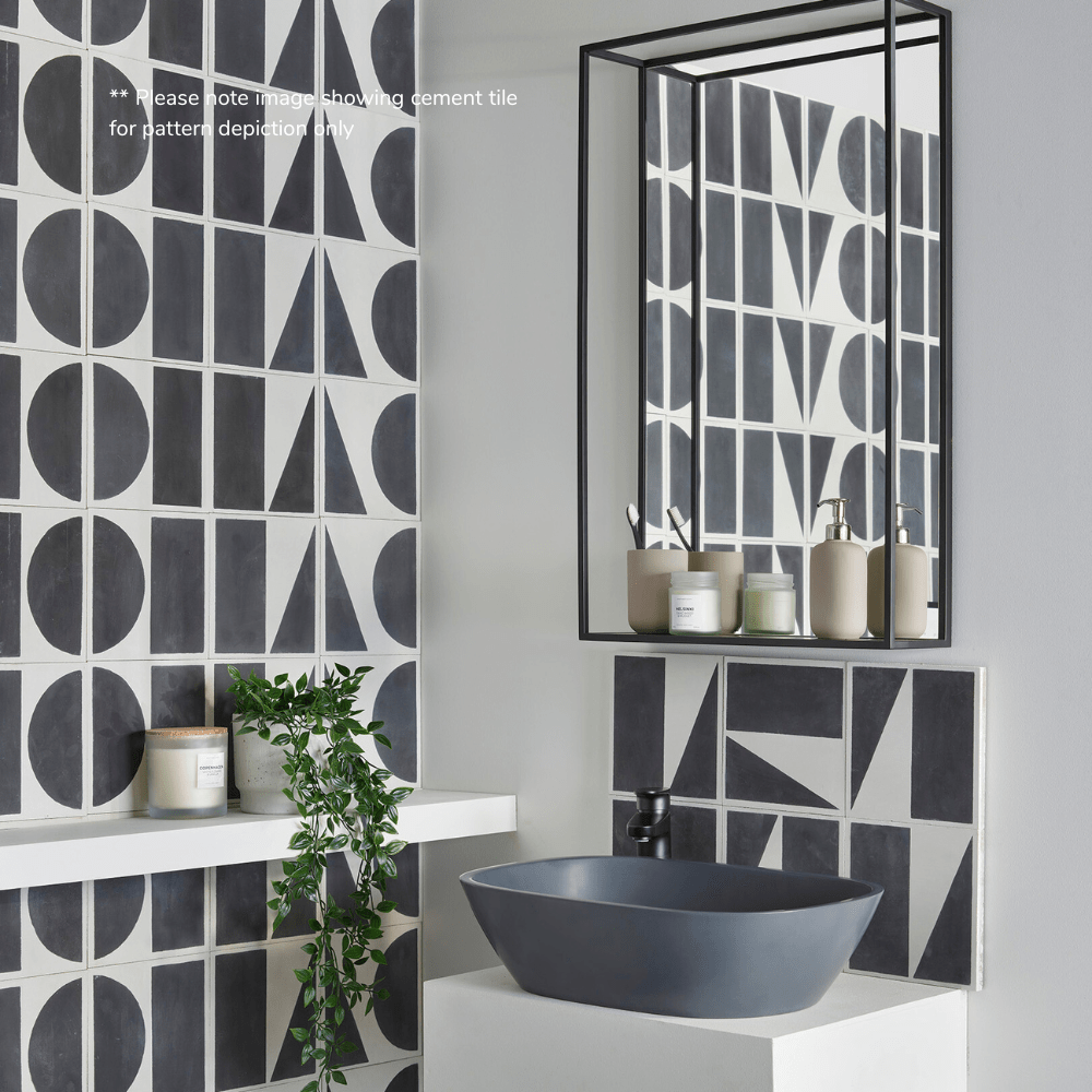 Soot Split Shift Porcelain Tiles