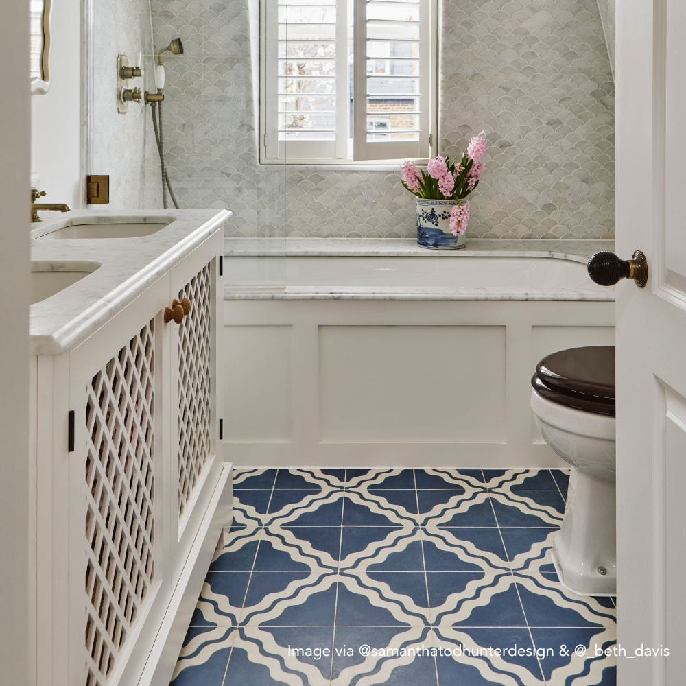 Ric Rac Glacier Mint Two Cement Tile
