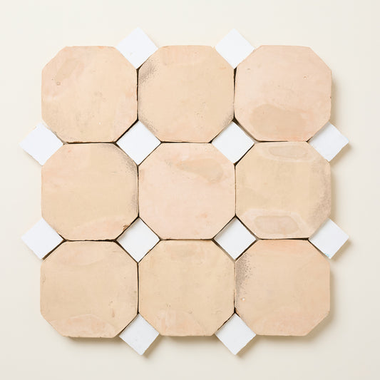 Raw & White Mosaic Zellige Tile - 1 SQM Lots