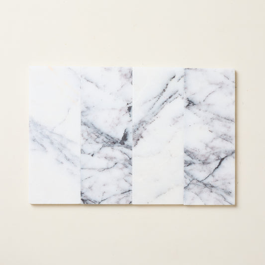 Lilac Veined Herringbone Honed Marble - End of Line