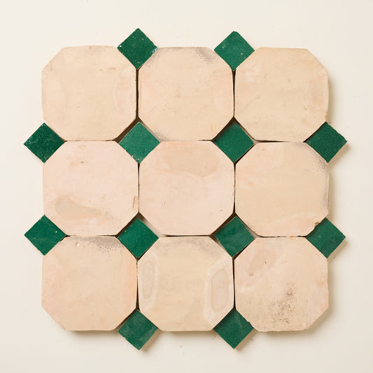 Raw & Green Mosaic Zellige Tile - 1 SQM Lots