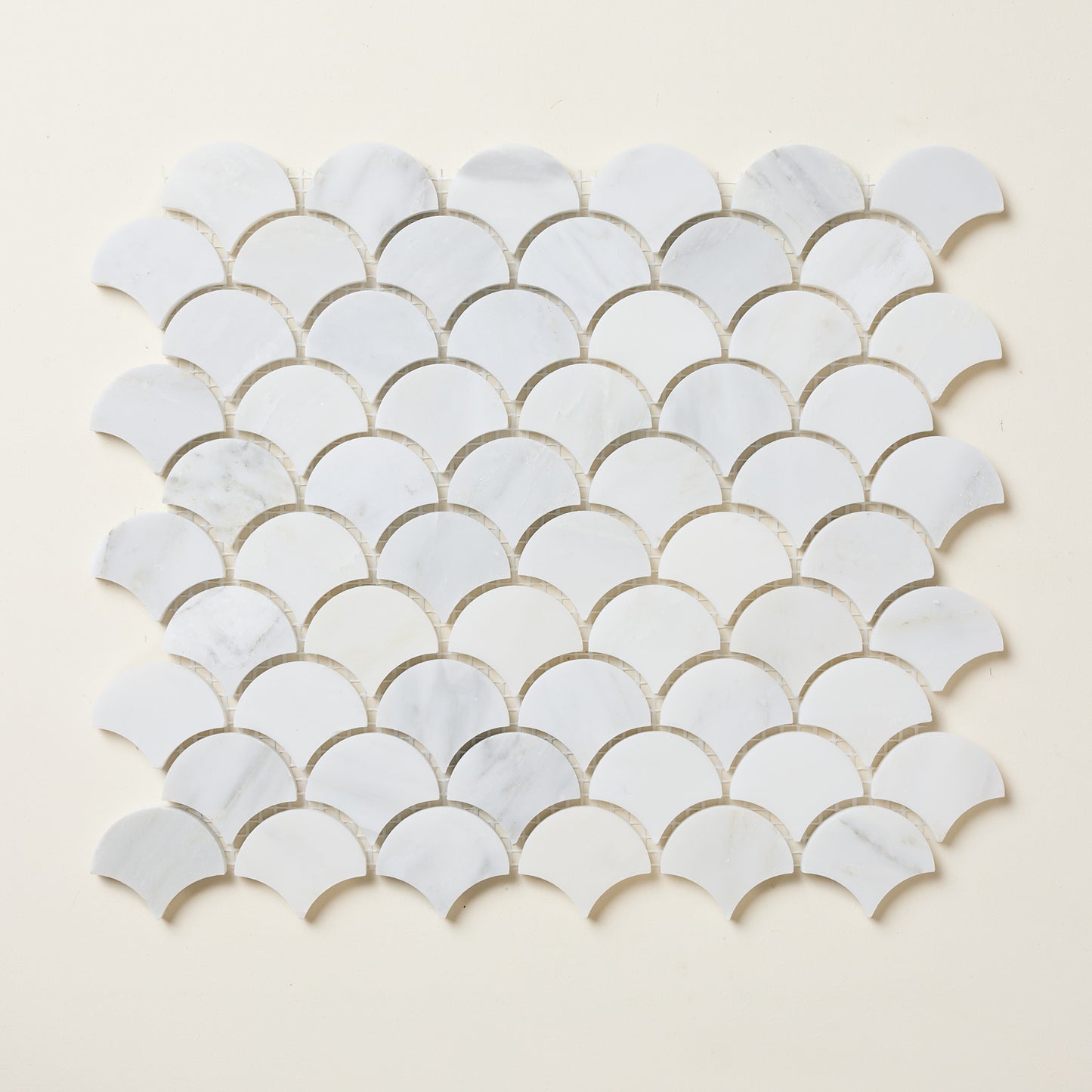 Hampton Scallop White Mosaic Marble