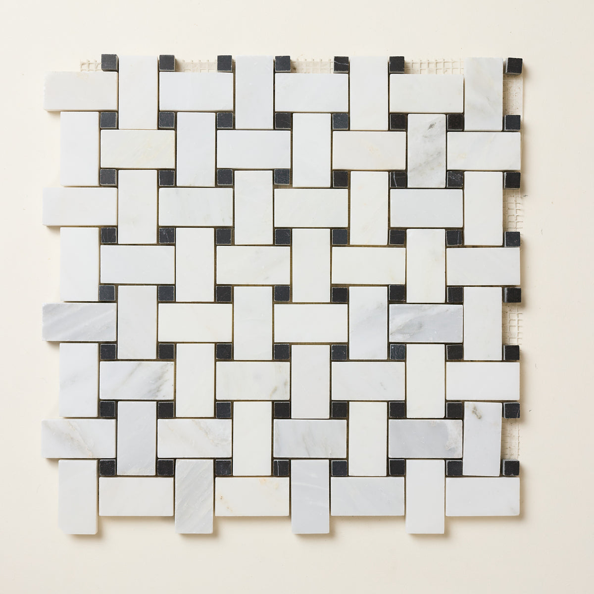 Hampton Black and White Basketweave