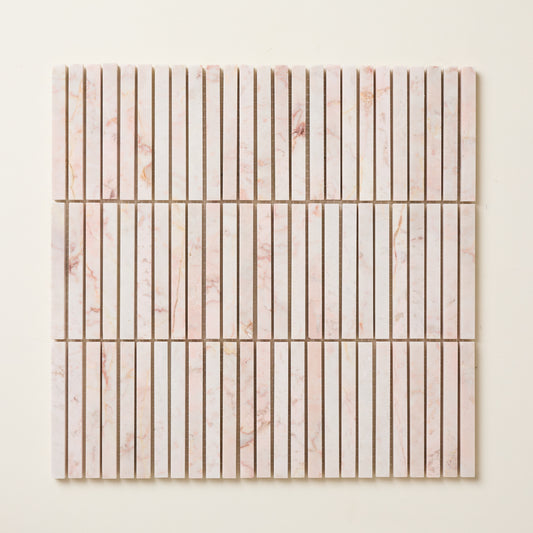 Rose Pink Skinny Mosaic Marble