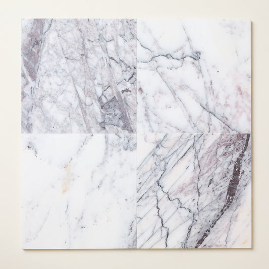 Lilac Veined Square Honed Marble - End of Line