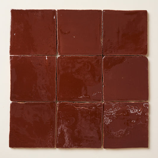 Rediscovered Crimson Glazed Tile