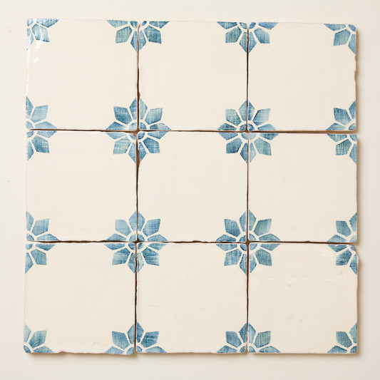 Rediscovered Navy Petalo Glazed Tile