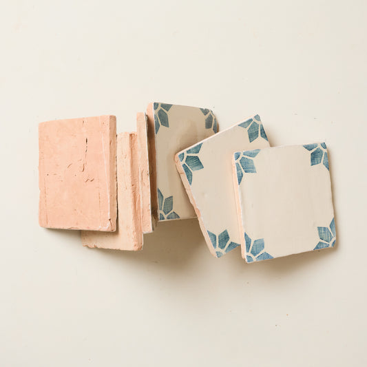 Rediscovered Navy Petalo Glazed Tile