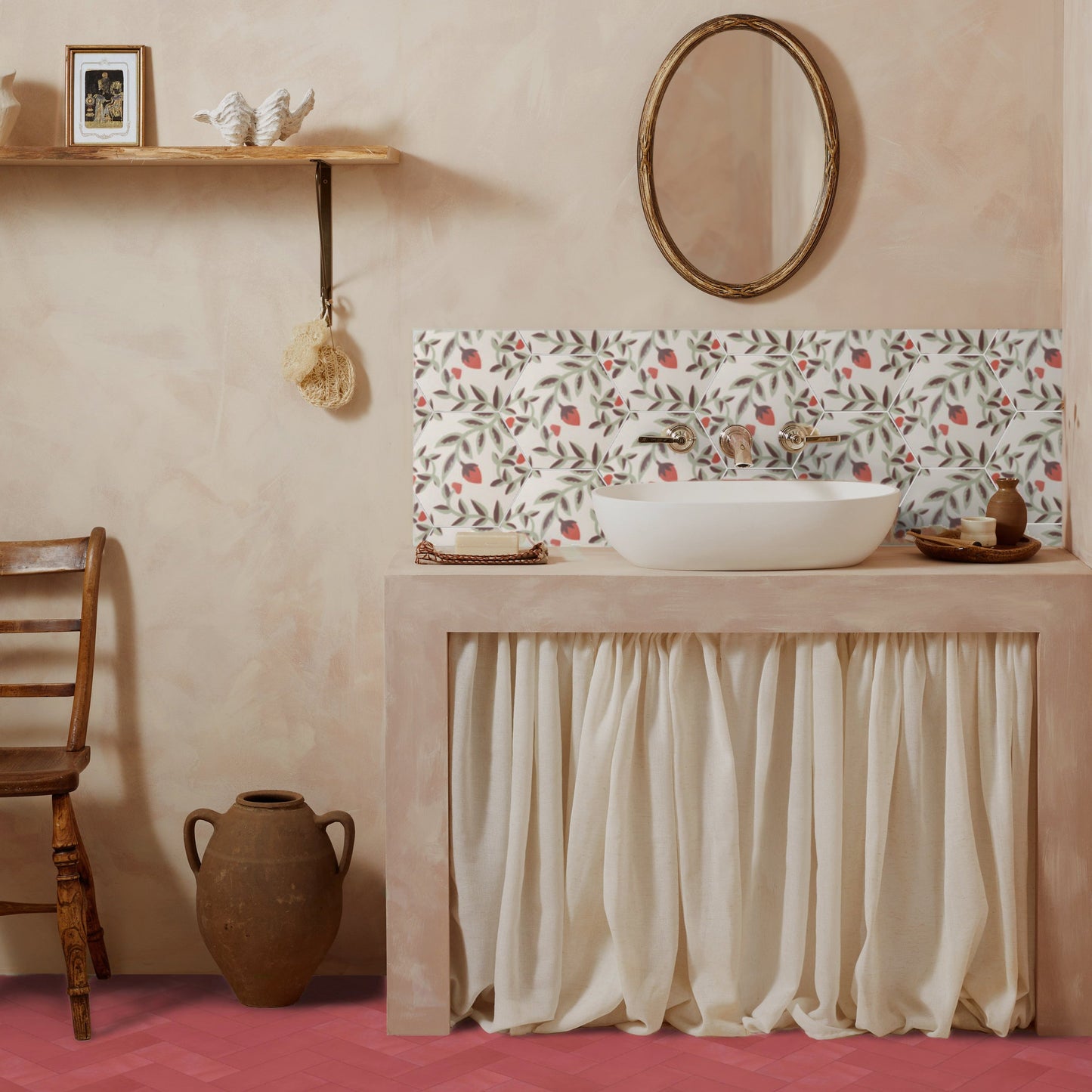 Fresa White Hexagonal Cement Tile