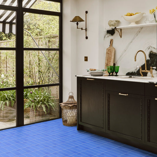 Minster Light Herringbone Cement Tile