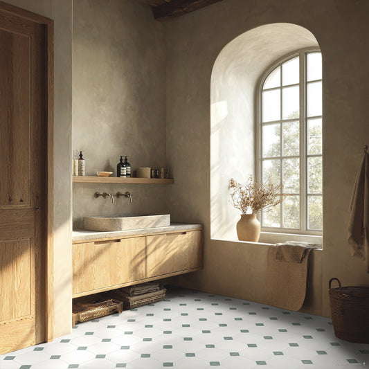 Tealish Cozar Cement Tile
