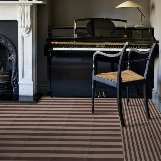Madder Wide Stripe Cement Tile