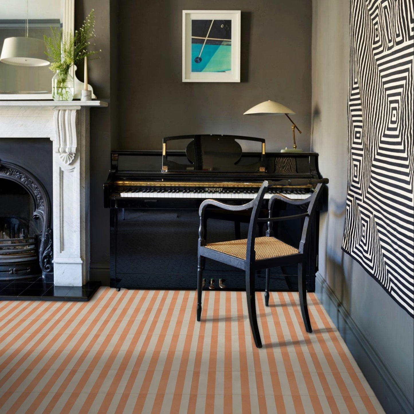 Strong Brew Midi Stripe Cement Tile
