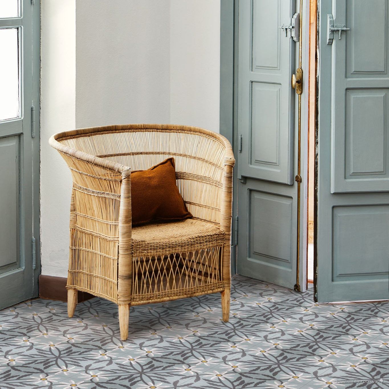 Montauk Daisy Scattering Sky Porcelain Tile