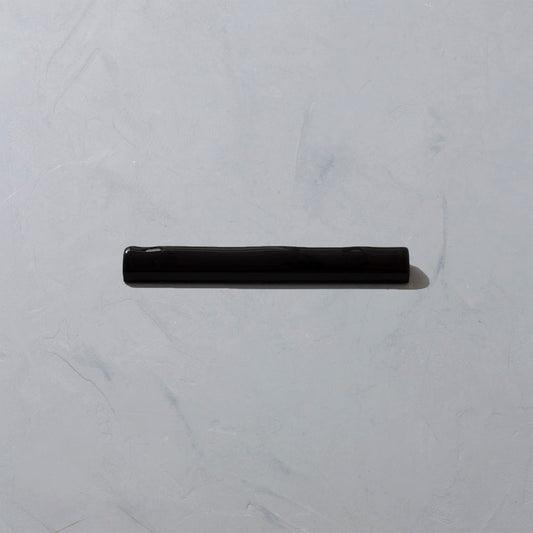 Black glazed trim tile