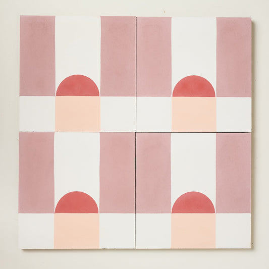 Dulce Arch Rhubarb Cement Tile - End of Line