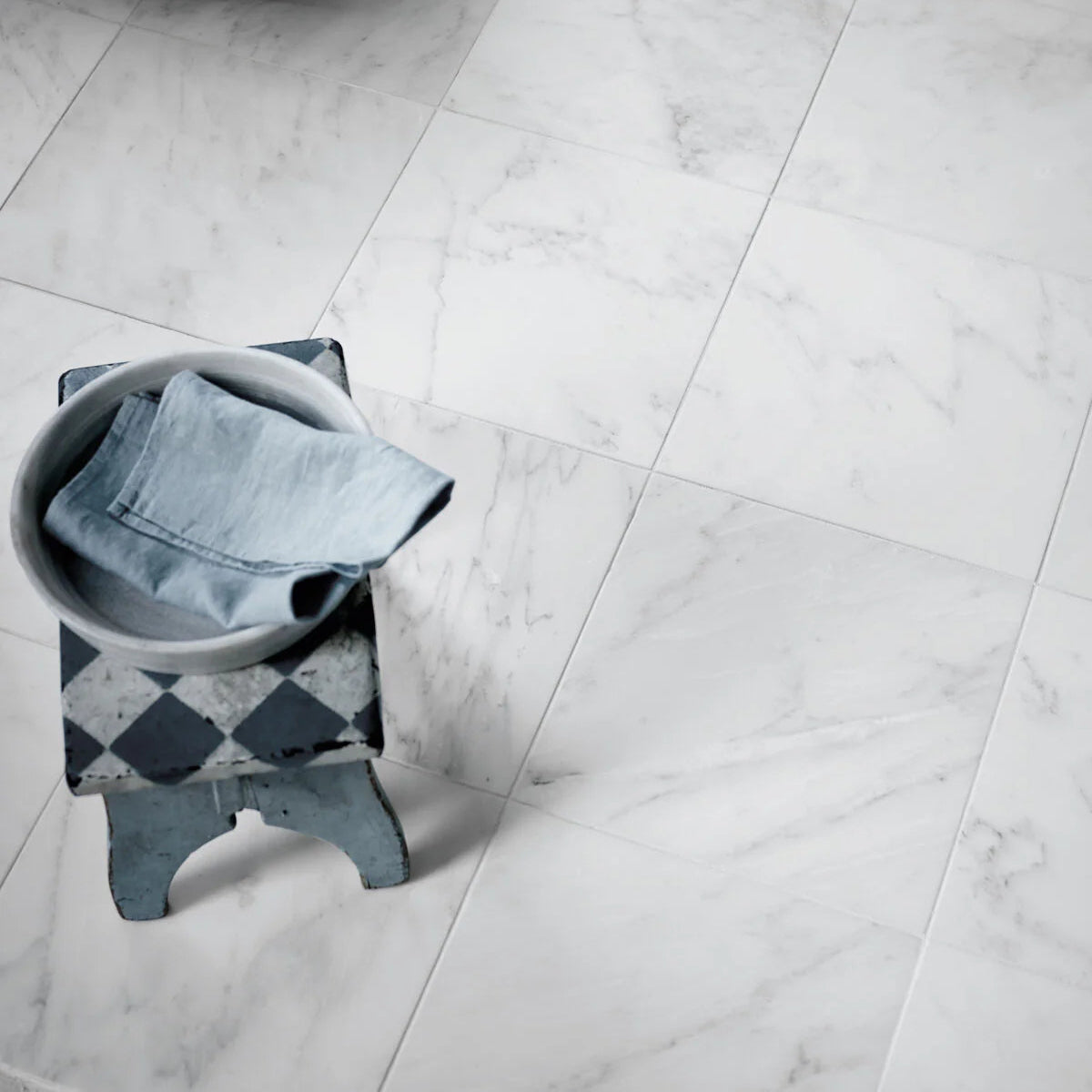 Hampton White Square Honed Marble - 30.5 x 30.5cm
