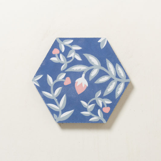 Fresa Blue Hexagonal Cement Tile