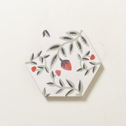 Fresa White Hexagonal Cement Tile