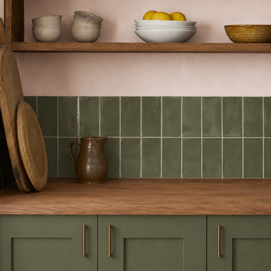 Mulch Green Glazed Metro Tile